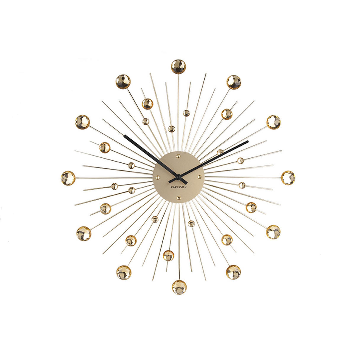 WANDUHR Sunburst Ø50 cm - Goldfarben, Metall (50/50/4cm) - Karlsson