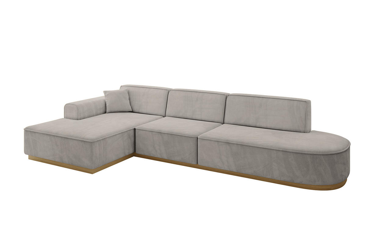 ECKSOFA Ottomane Links IREA-L2-v2 - 328x171x83 cm Hellbraun - Hellbraun, Holzwerkstoff/Textil (328/171cm) - ALTDECOR