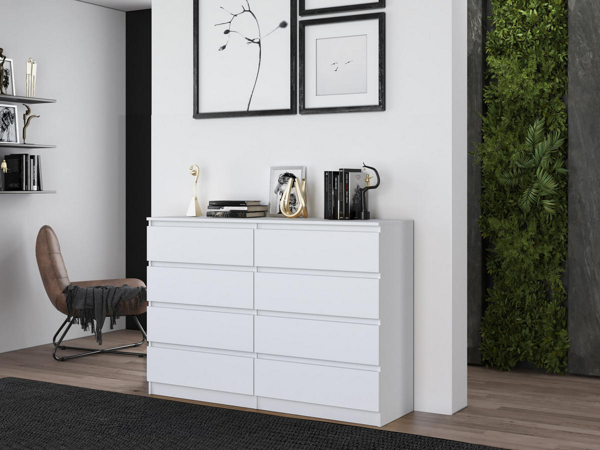 KOMMODE MALWA M8 140 - WEISS - Weiß, Holzwerkstoff (138/97/40cm) - CDF