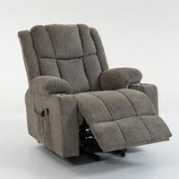 RELAXSESSEL 91/84/106 cm Hellbraun aus Samt mit Aufstehhilfe - Hellbraun, Textil (84/106/91cm) - OKMYHOME