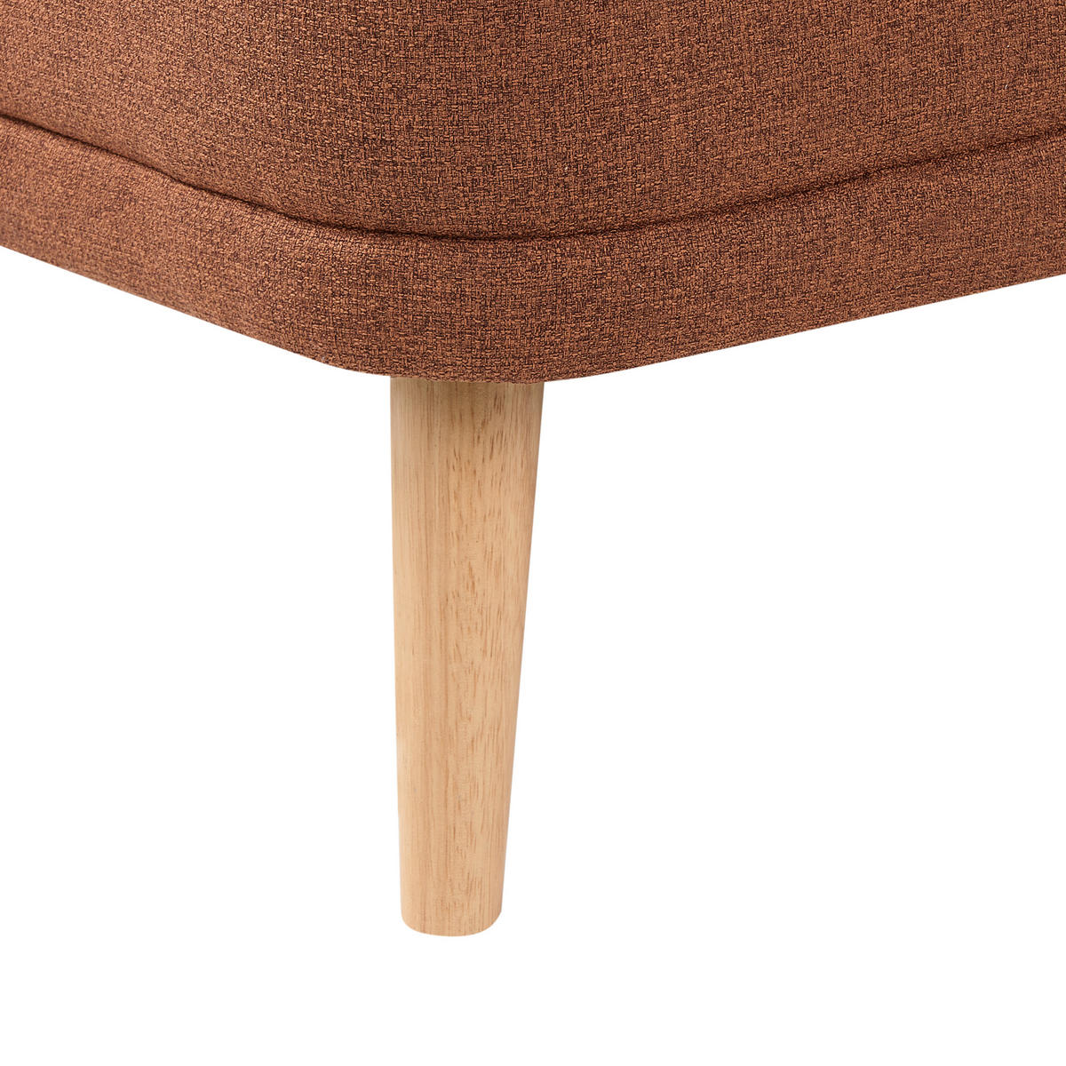 ČALOUNĚNÉ LEHÁTKO CHAISE LONGUE PRAVOSTRANNÉ Látka Zlatohnědé Tanlay - zlatá/hnědá, textil (74/78/153cm) - Beliani