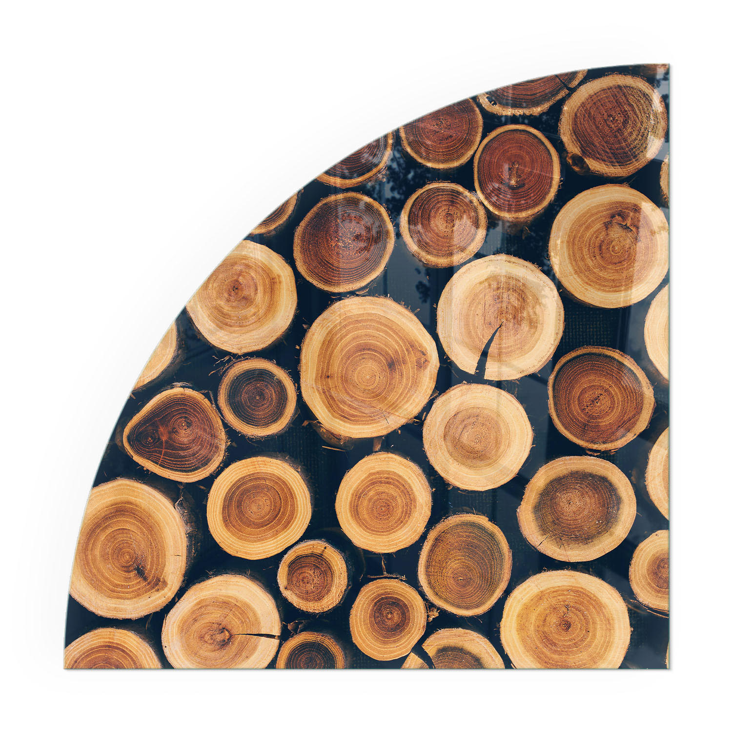 GLASPLATTE für Kamin 100x100 cm - Braun, Glas (100/100/0.4cm) - TULUP