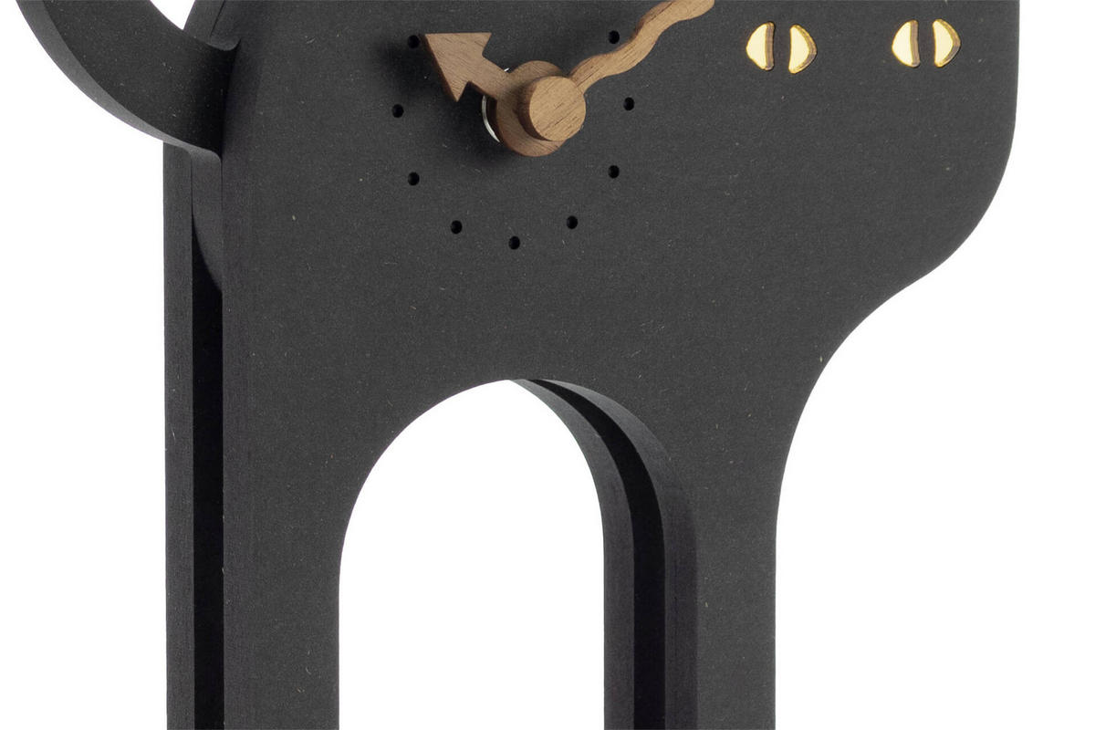 WANDUHR Design Schwarz 17/22 cm - Schwarz, Holzwerkstoff (0.3/22/1cm) - ONZENO