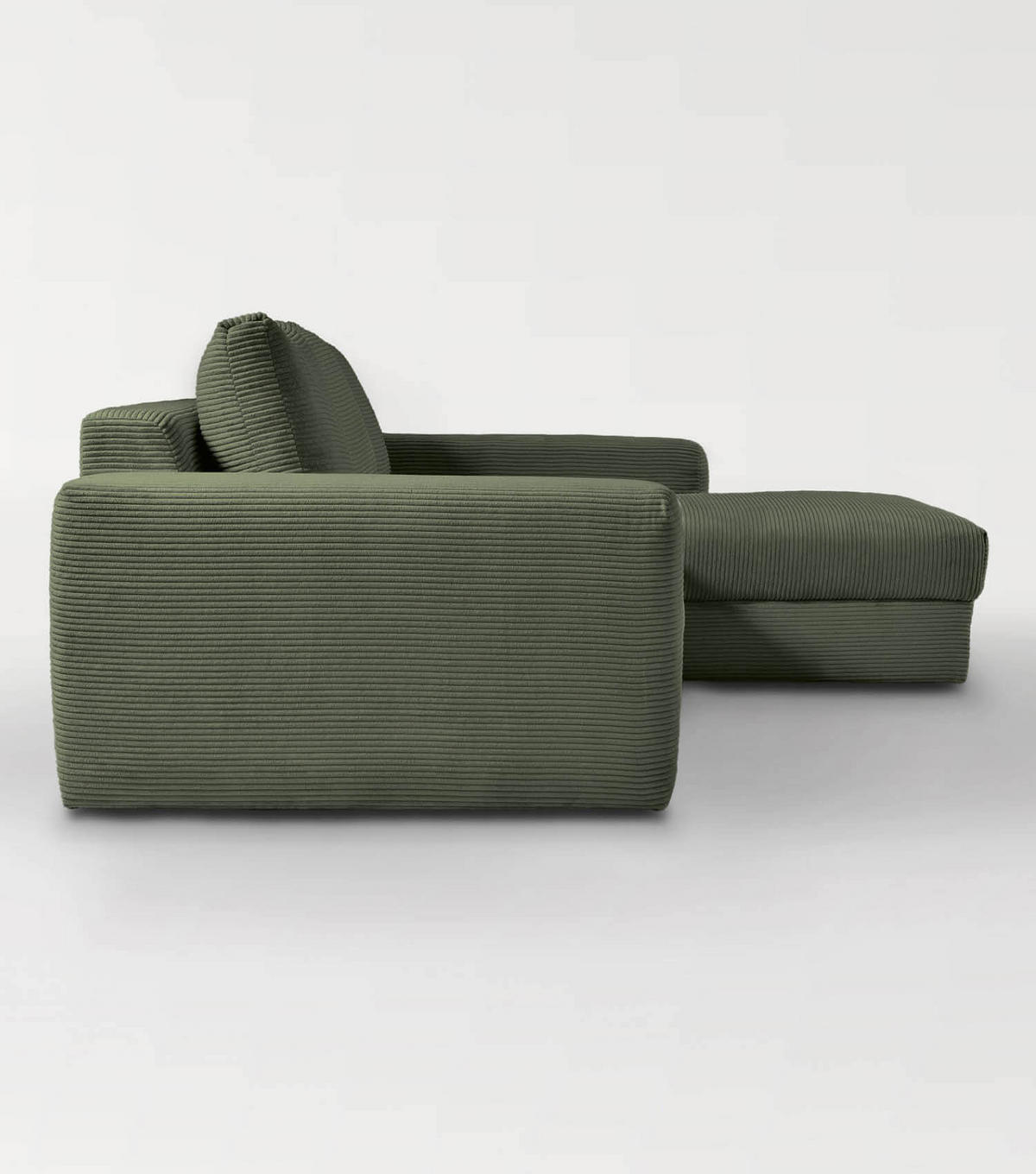 ECKSOFA Der Klassiker Recamiere rechts - Mintgrün, Textil (280/190cm) - Mokebo
