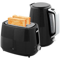 TOASTER mit Wasserkocher DE-07880 Schwarz - Schwarz, Kunststoff (15.6/23.3/20.4cm) - ComfortXL