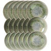 TELLER-SET Cecina Jade 18er Set - Beige/Grün, Keramik (1/1/1cm) - Ritzenhoff Breker