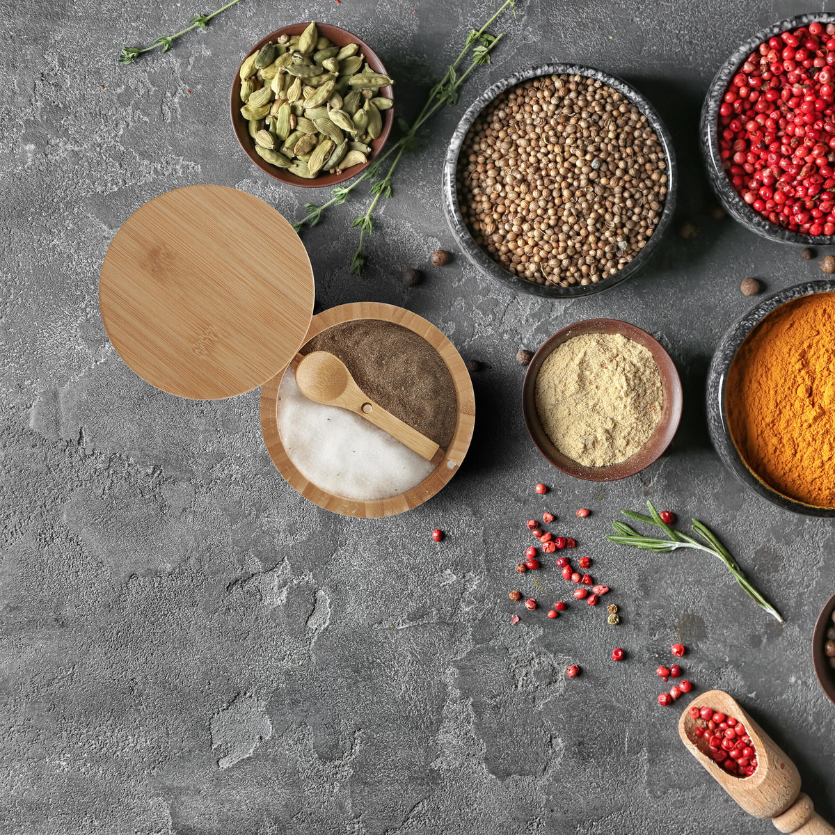 SALZBEHÄLTER - Hellbraun, Holz (12.5/6.5/12.5cm) - Relaxdays