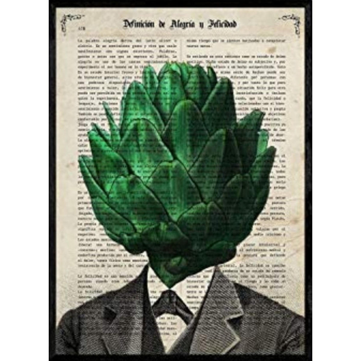 POSTER Menschliches Gemüse – Herr Artischocke A4 Rahmenlos - Klar, Papier (29.7/5/21cm) - Nacnic