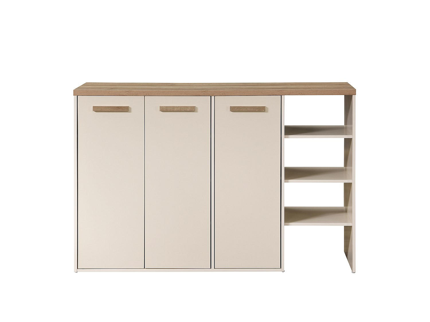 SCHUHSCHRANK - 120 cm x 30 cm - holz - beige, naturfarben hell Skaido - Beige/Naturfarben, Holz (120/80/30cm) - Vente-Unique