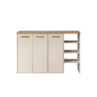 SCHUHSCHRANK - 120 cm x 30 cm - holz - beige, naturfarben hell Skaido - Beige/Naturfarben, Holz (120/80/30cm) - Vente-Unique