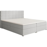POLSTERBETT Topiq I 184/203/103 hellgrau, Bouclé-Stoff - Hellgrau, Holzwerkstoff (180/200cm) - Beautysofa