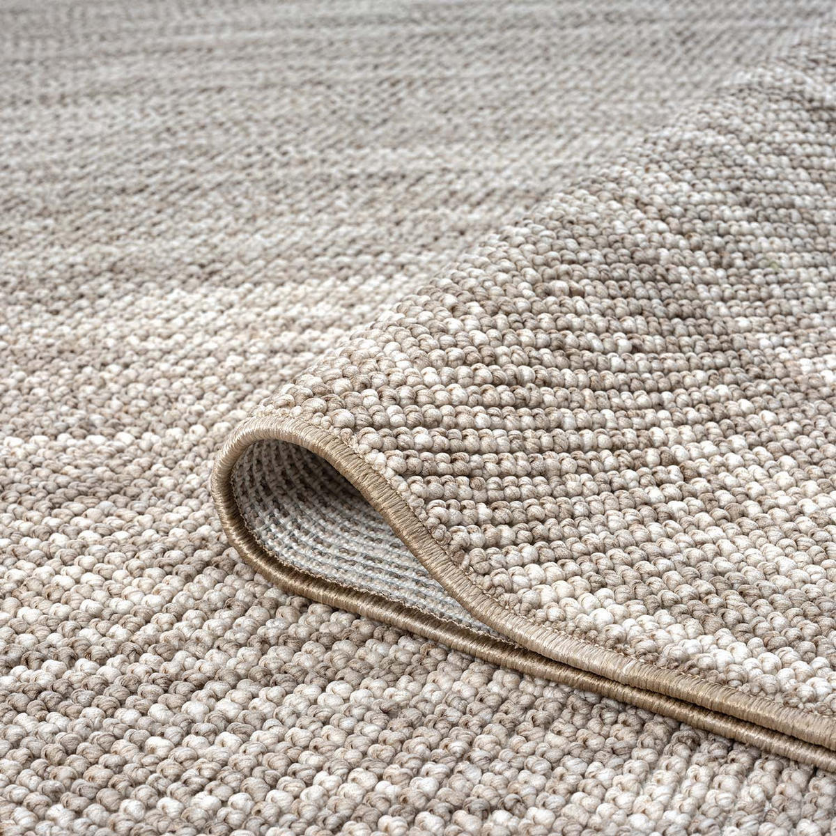 KURZFLOR-TEPPICH Lindo 8843 Taupe 120x120 cm Rund - Taupe, Textil (120/120cm) - carpet city