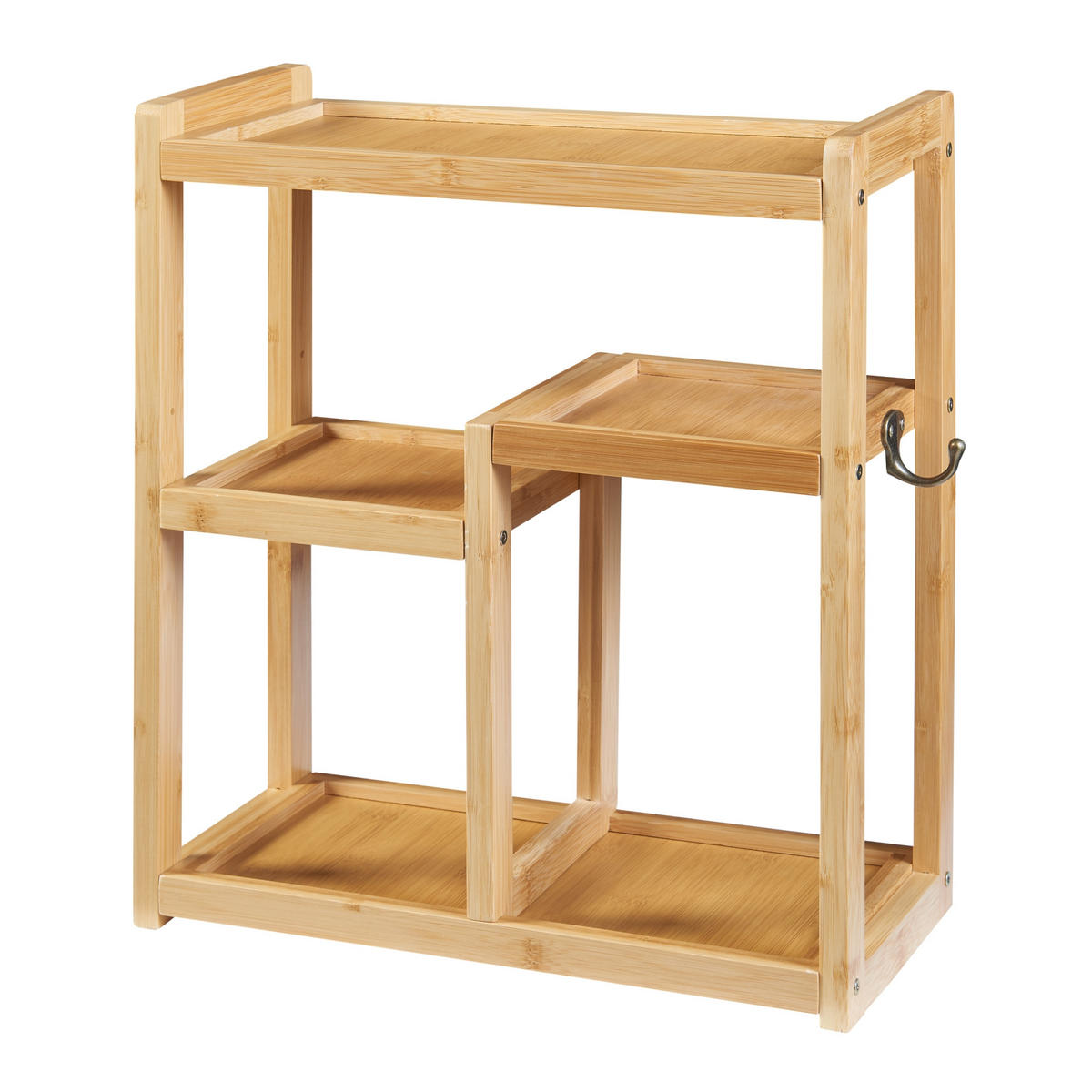 BADEZIMMERREGAL Höör - Naturfarben, Holz (37/42/17cm) - [en.casa]