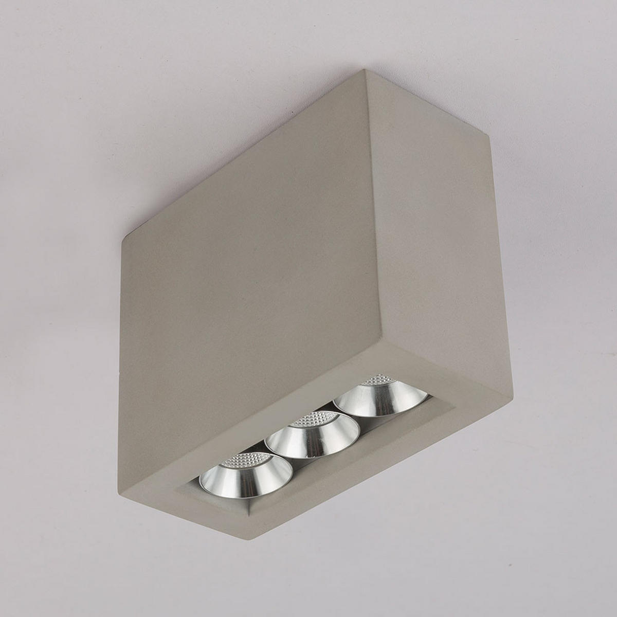 LED DECKENLEUCHTE TIMO Betonoptik Grau 2er Set - Grau, Metall (12.2/5.6/10cm) - Globo Lighting