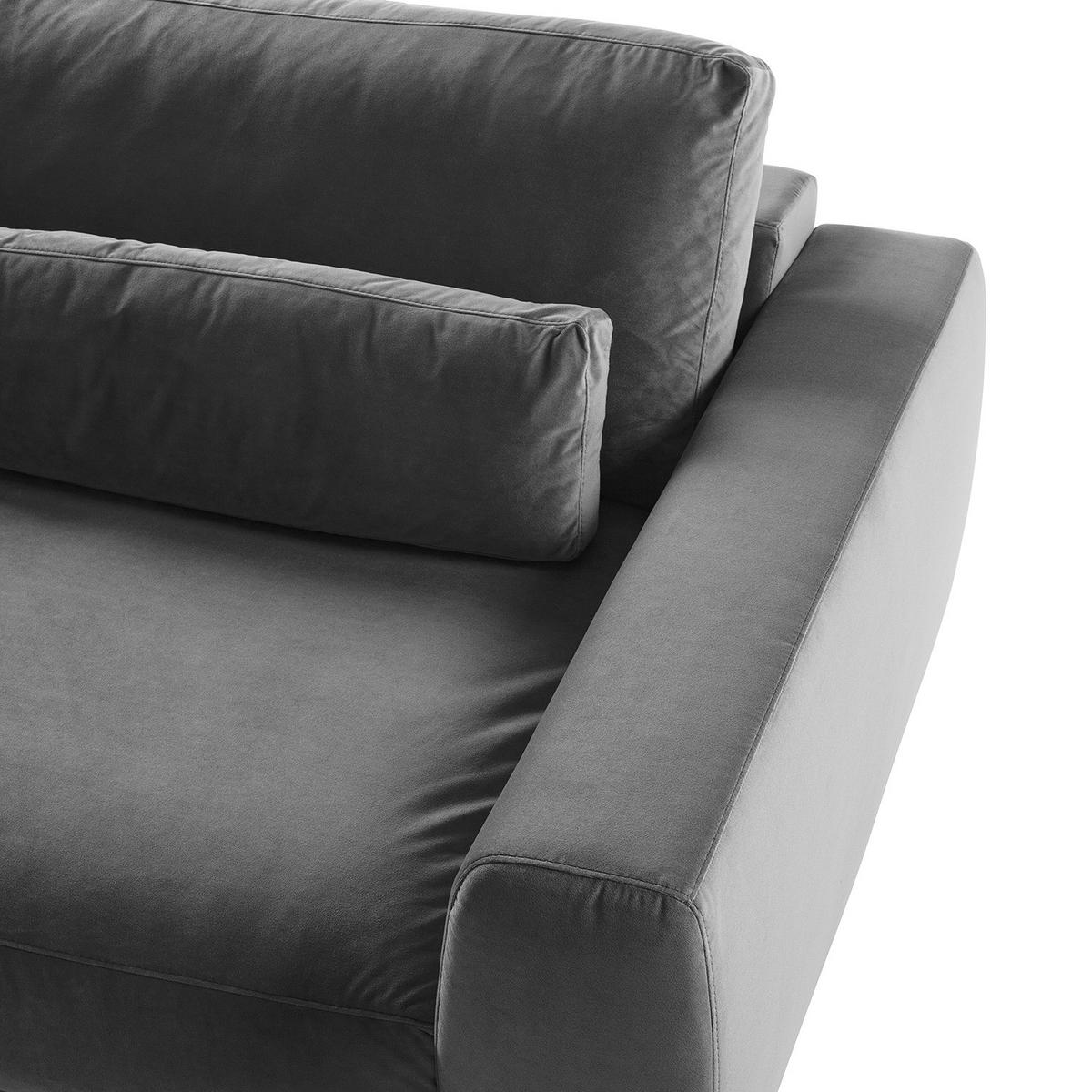 3-SITZER MODULSOFA - Grau, Textil (228/80/117cm) - home24