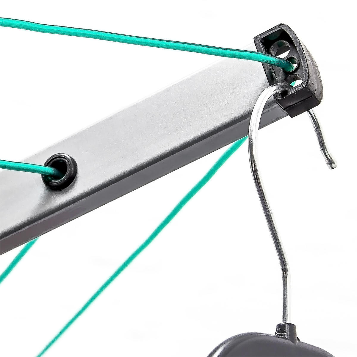 WÄSCHESPINNE - Silberfarben, Kunststoff/Metall (242/184/242cm) - Relaxdays