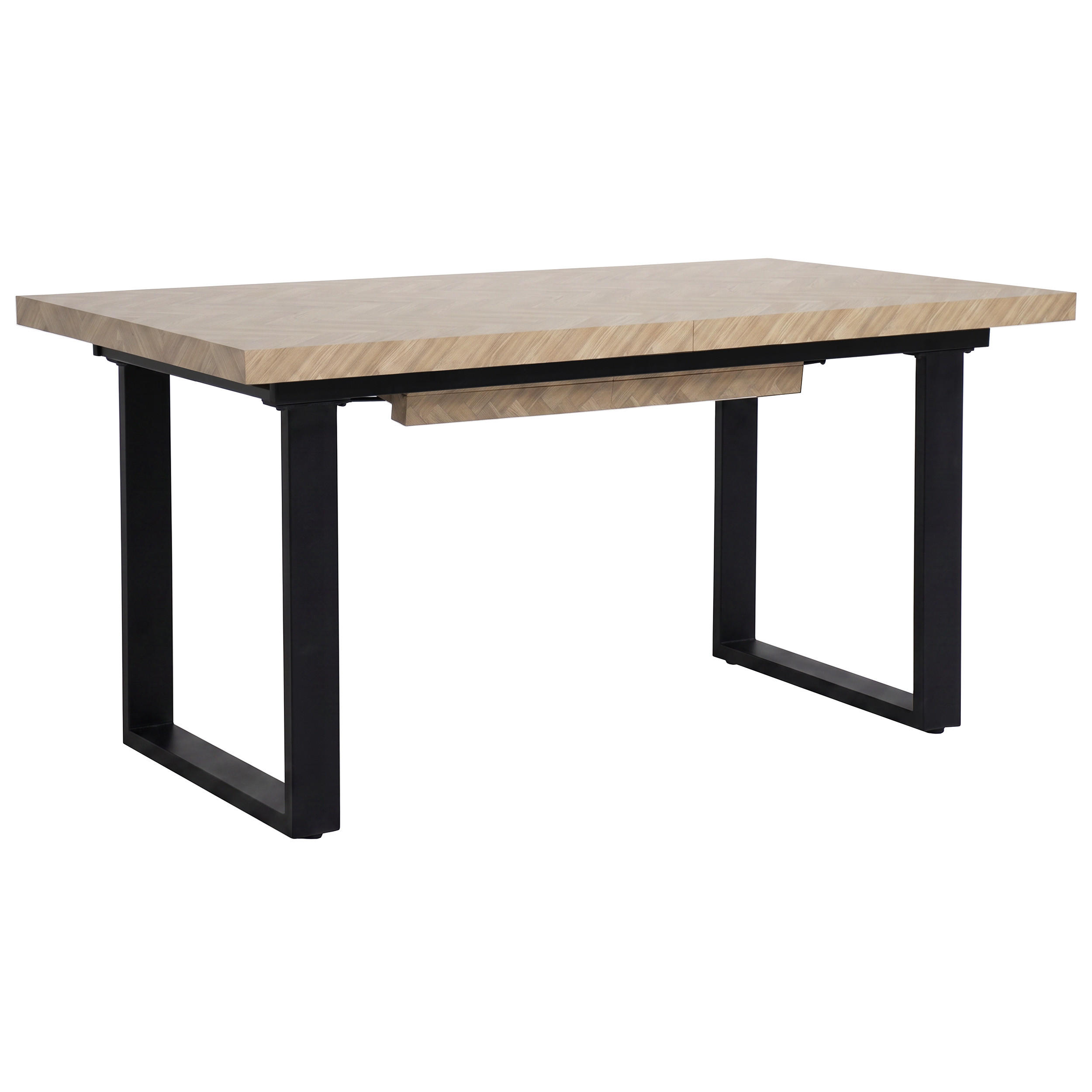 JÍDELNÍ STŮL Axis, obdélníkový, rozkládací, 160–240 cm, dubová barva - černá/barva dubu, kov (90/160/75cm) - Beautysofa