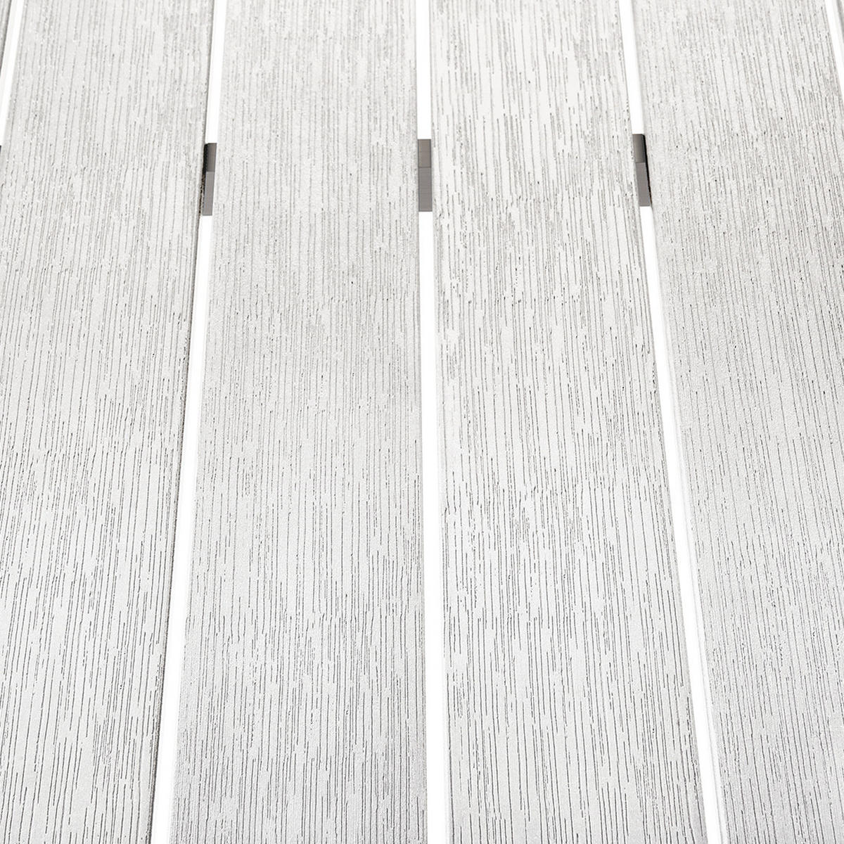 GARTENTISCH Aluminium weiß 180/90 cm Vernio - Weiß, Metall (180/90/76cm) - Beliani