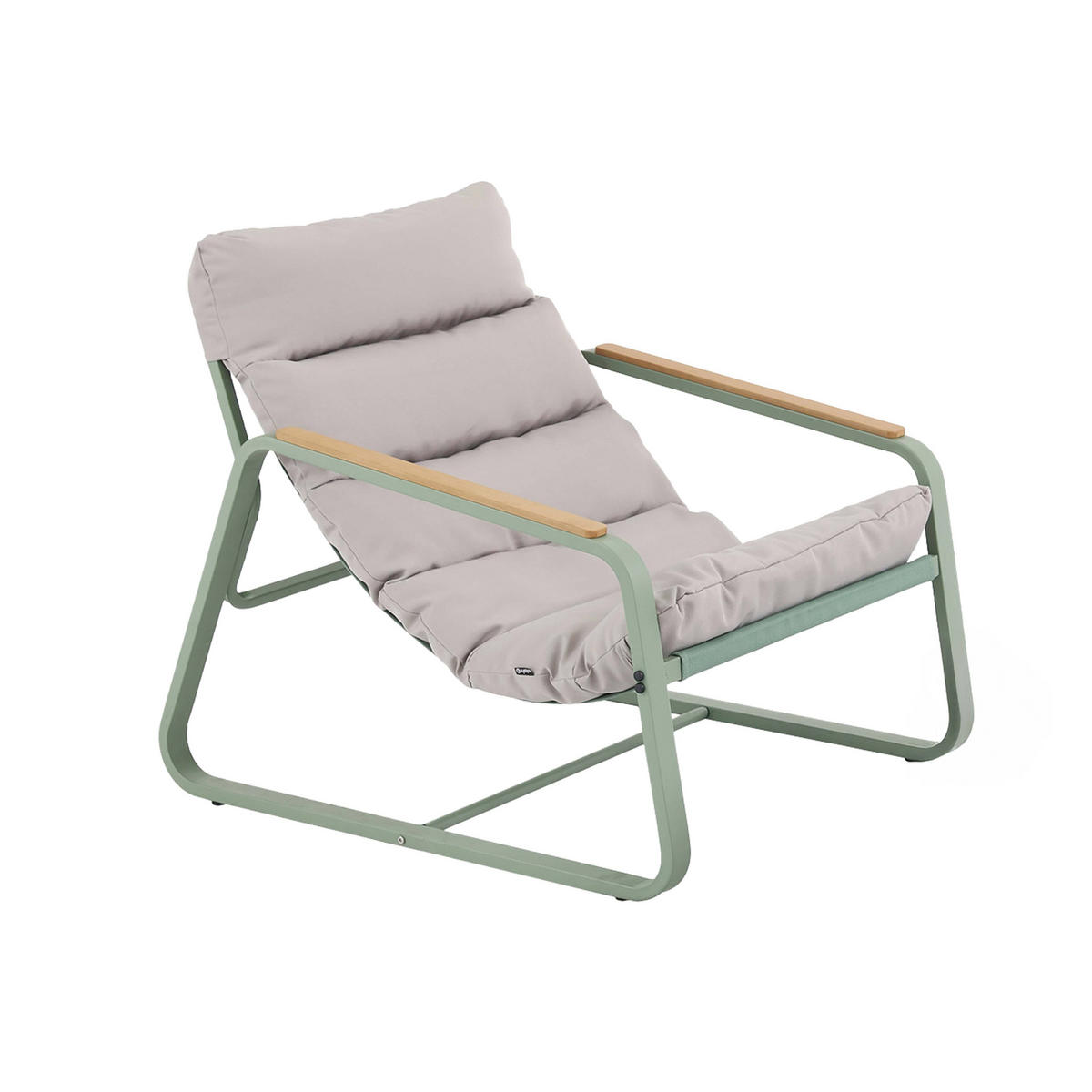 GARTEN-RELAXSESSEL mit Fußstütze, Kaktusgrünen - Grün, Textil (72/77/91cm) - Oviala