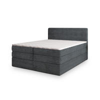 POSTEL BOXSPRING LUNERA 160x200 cm, s matrací a úložným prostorem, grafitová - grafitová, kompozitní dřevo/textil (160/200cm) - MASSENO