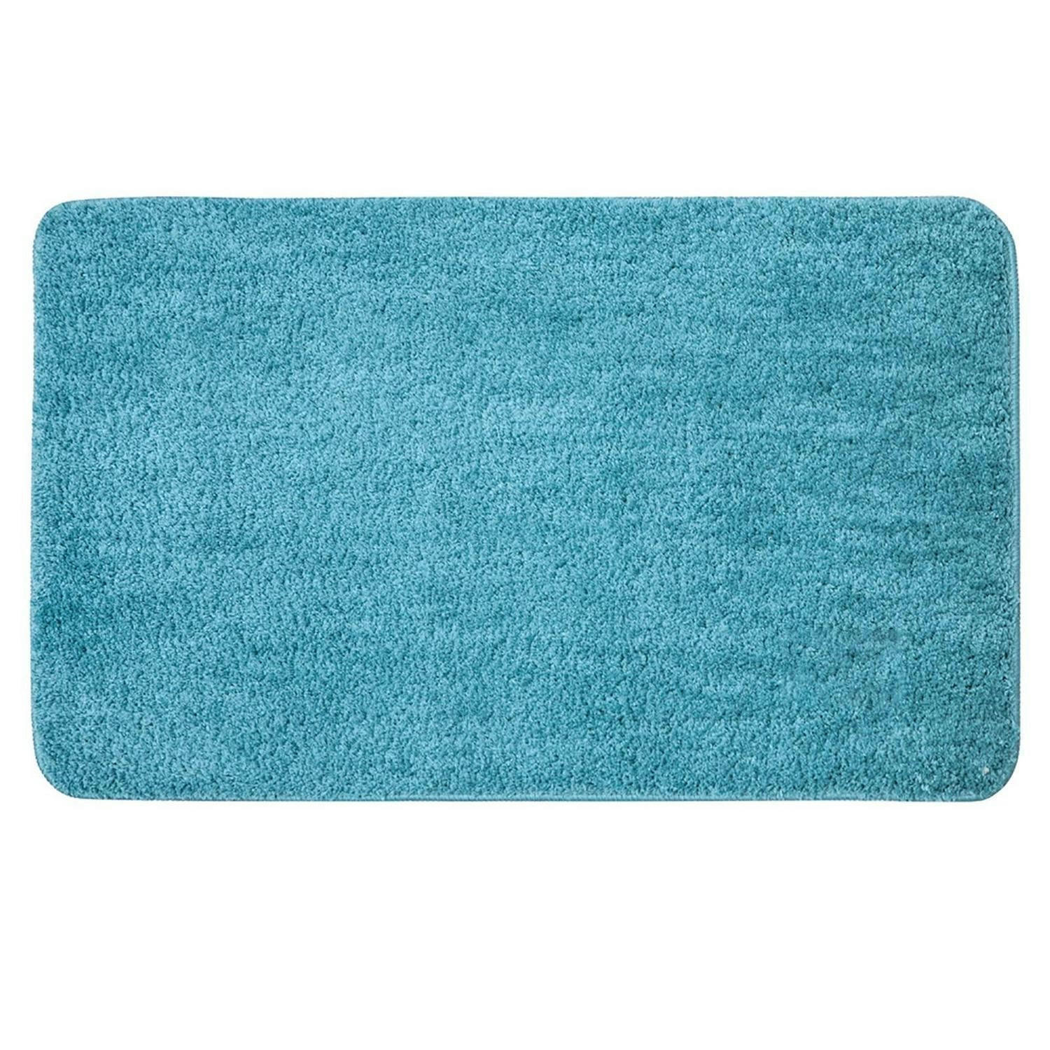 BADEZIMMERTEPPICH rutschfest 40 x 60 cm Türkis - Türkis, Textil (40/60cm)