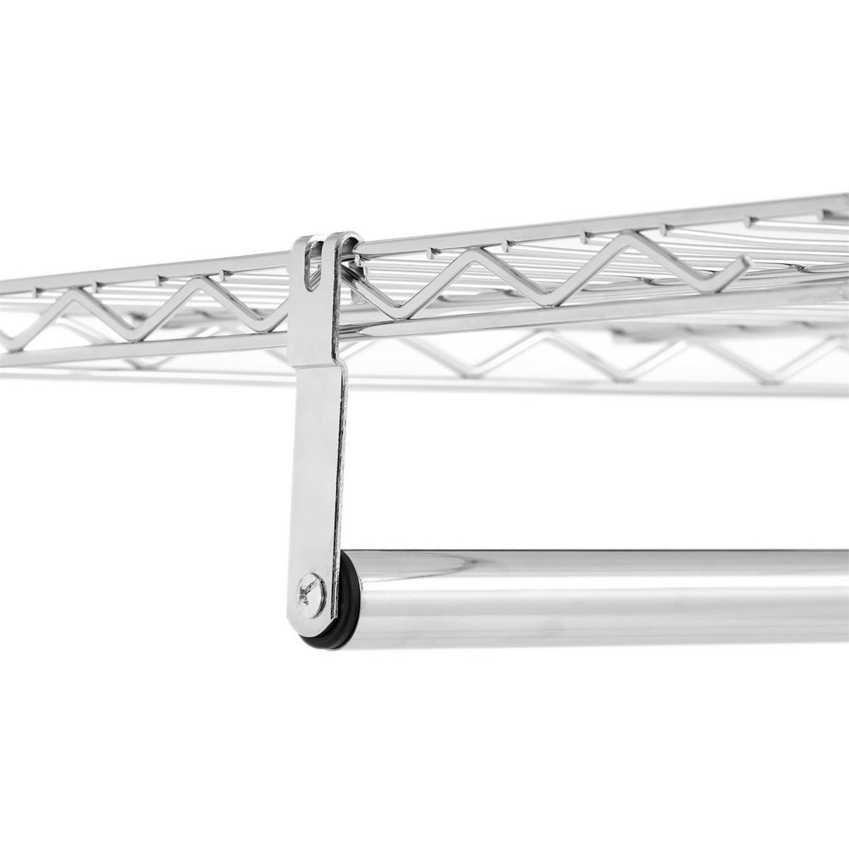GARDEROBENWAGEN BRINDISI - Chromfarben, Metall (91/181/48cm) - IDIMEX