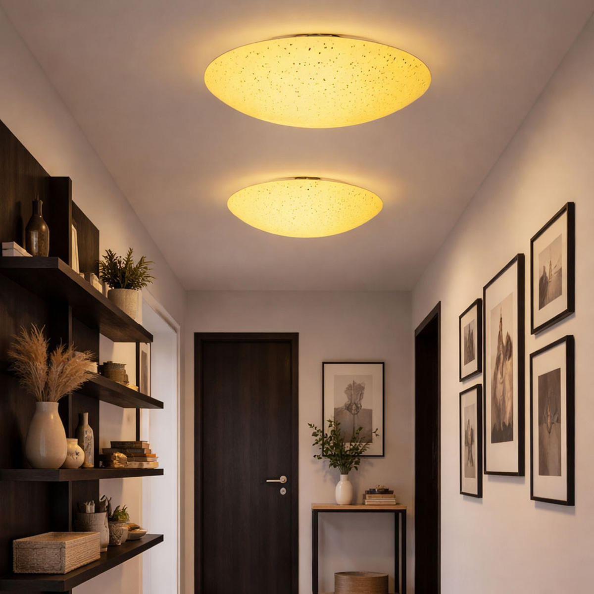 DECKENLEUCHTE Metall Glas Gelb - Gelb, Glas (39.5/39.5/8cm)