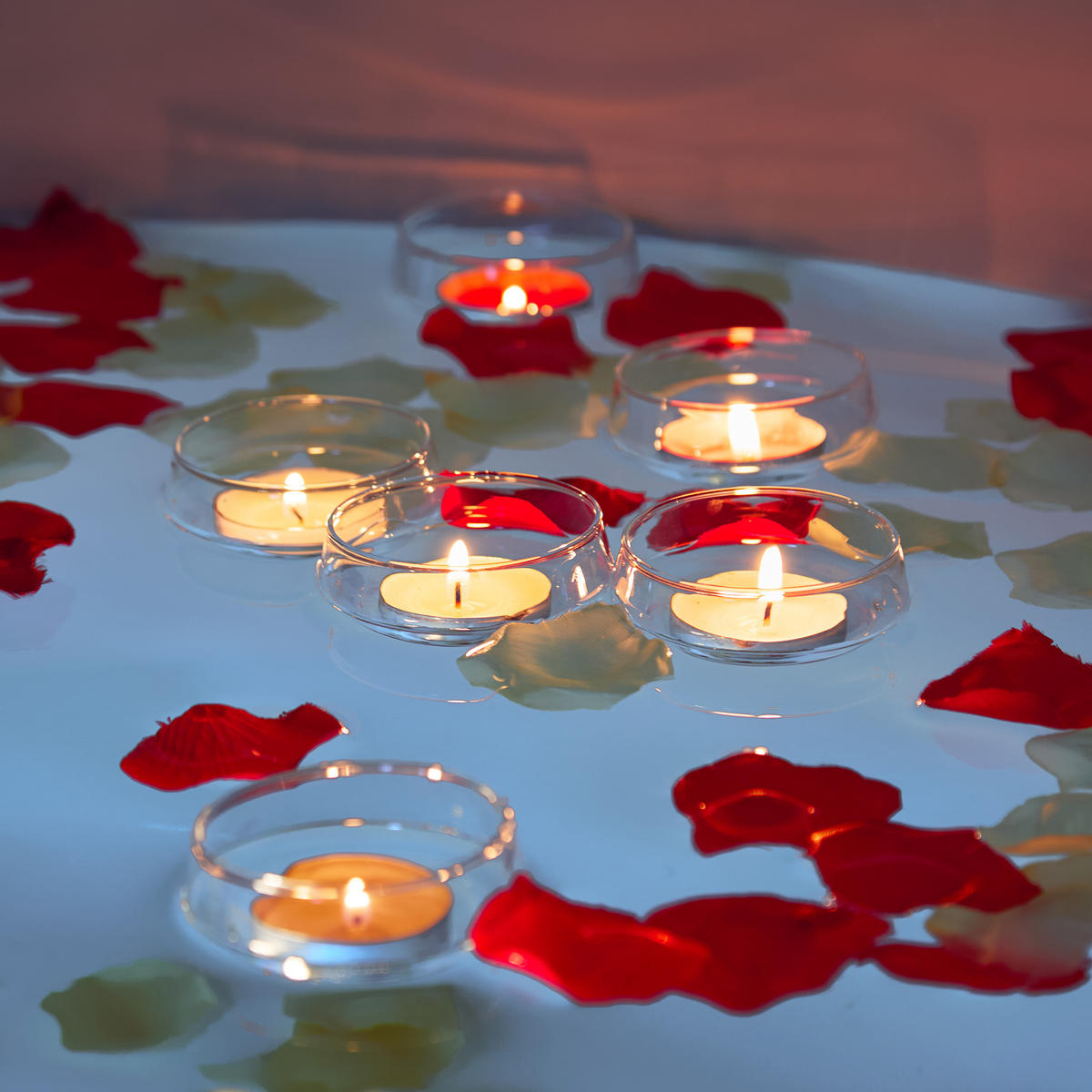 12xSCHWIMM-TEELICHTHALTER - Transparent, Glas (3.5cm) - Relaxdays