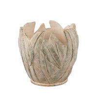 TOPF Noami Beige 30/30/30cm - Beige, Stein (30cm) - PTMD Collection