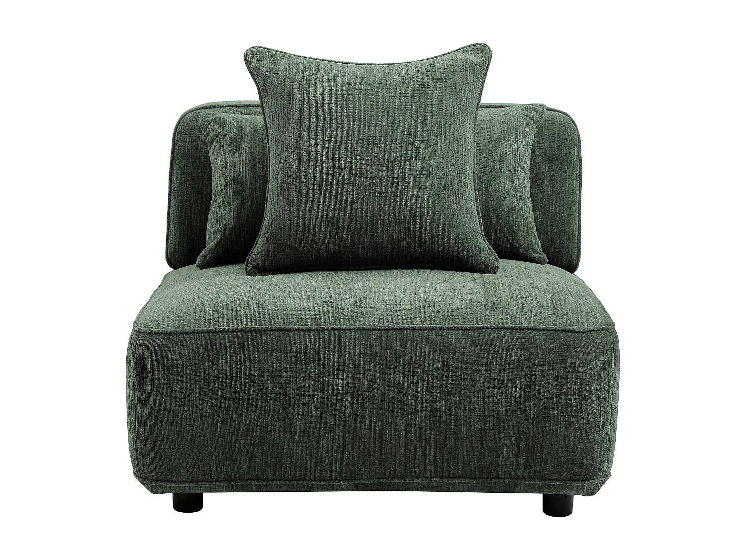 SESSEL mit gerader Rückenlehne - 1 Person - stoff - grün Lelaco - Grün, Textil (91/74/105cm) - Vente-Unique