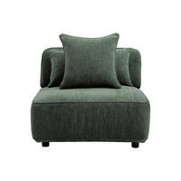 SESSEL mit gerader Rückenlehne - 1 Person - stoff - grün Lelaco - Grün, Textil (91/74/105cm) - Vente-Unique