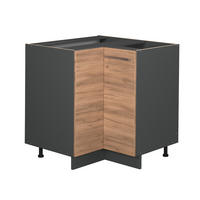 ECKUNTERSCHRANK Fame-Line Goldkraft Eiche 80.5 cm ohne AP - Anthrazit/Eiche Wotan, Holzwerkstoff (80.5/82/51.6cm) - Vicco