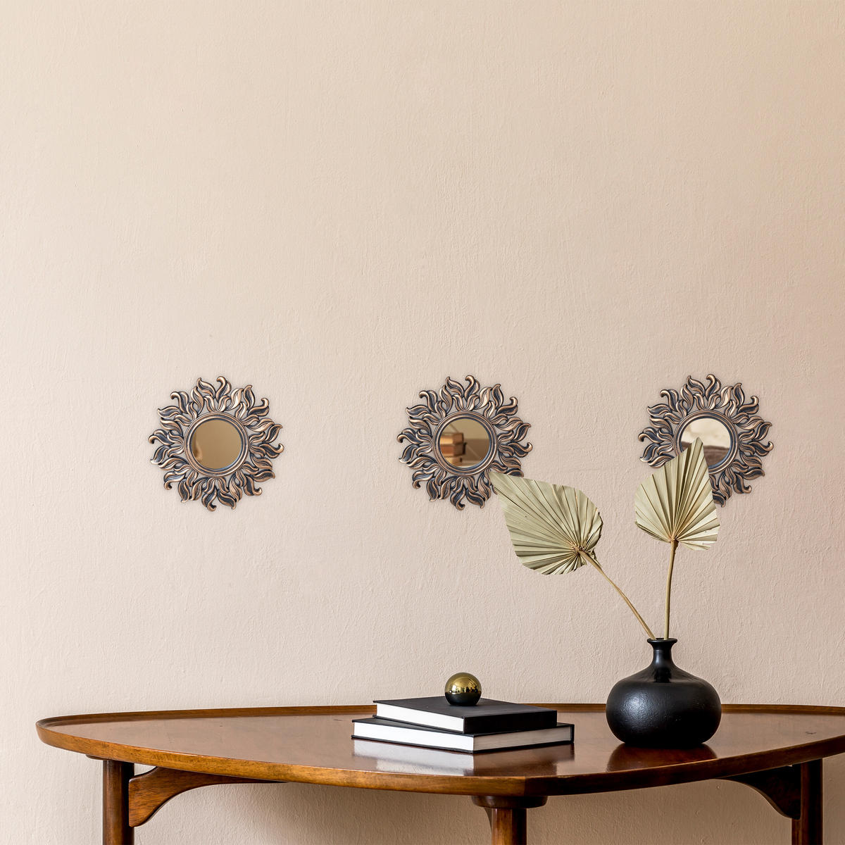 3XZRKADLÁ - medená, plast/sklo (24/24/2cm) - Relaxdays