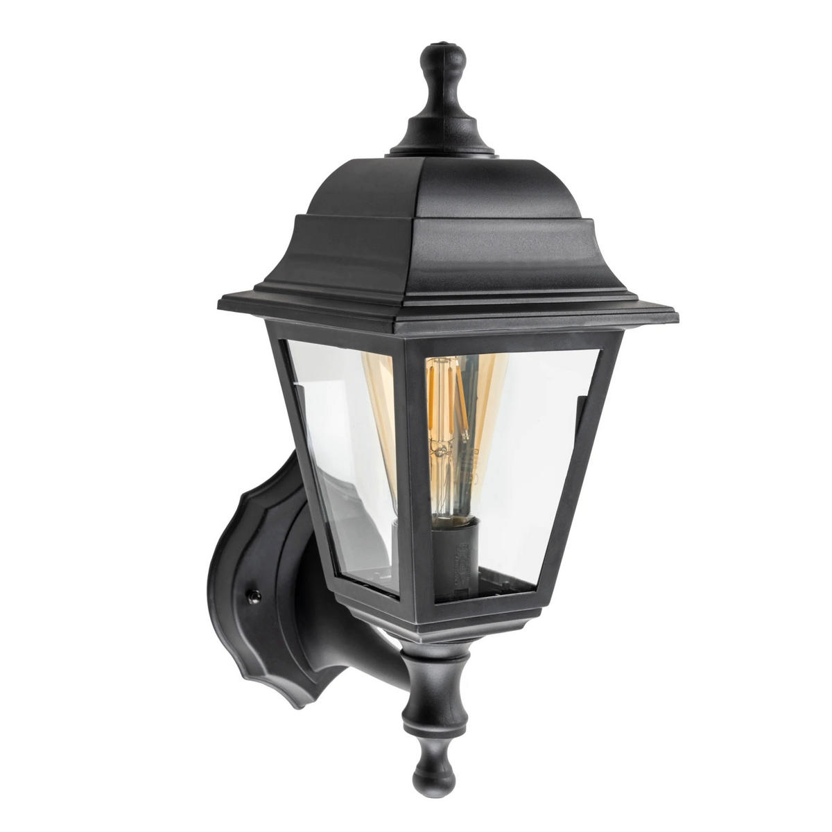 AUSSENWANDLATERNE Schwarz Vintage IP44 E27 - Schwarz, Kunststoff (15/35/20cm) - CGC Europe