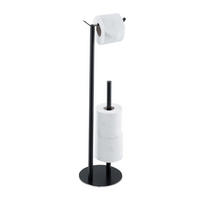 TOILETTENPAPIERHALTER - Schwarz, Metall (20/62/17.5cm) - Relaxdays