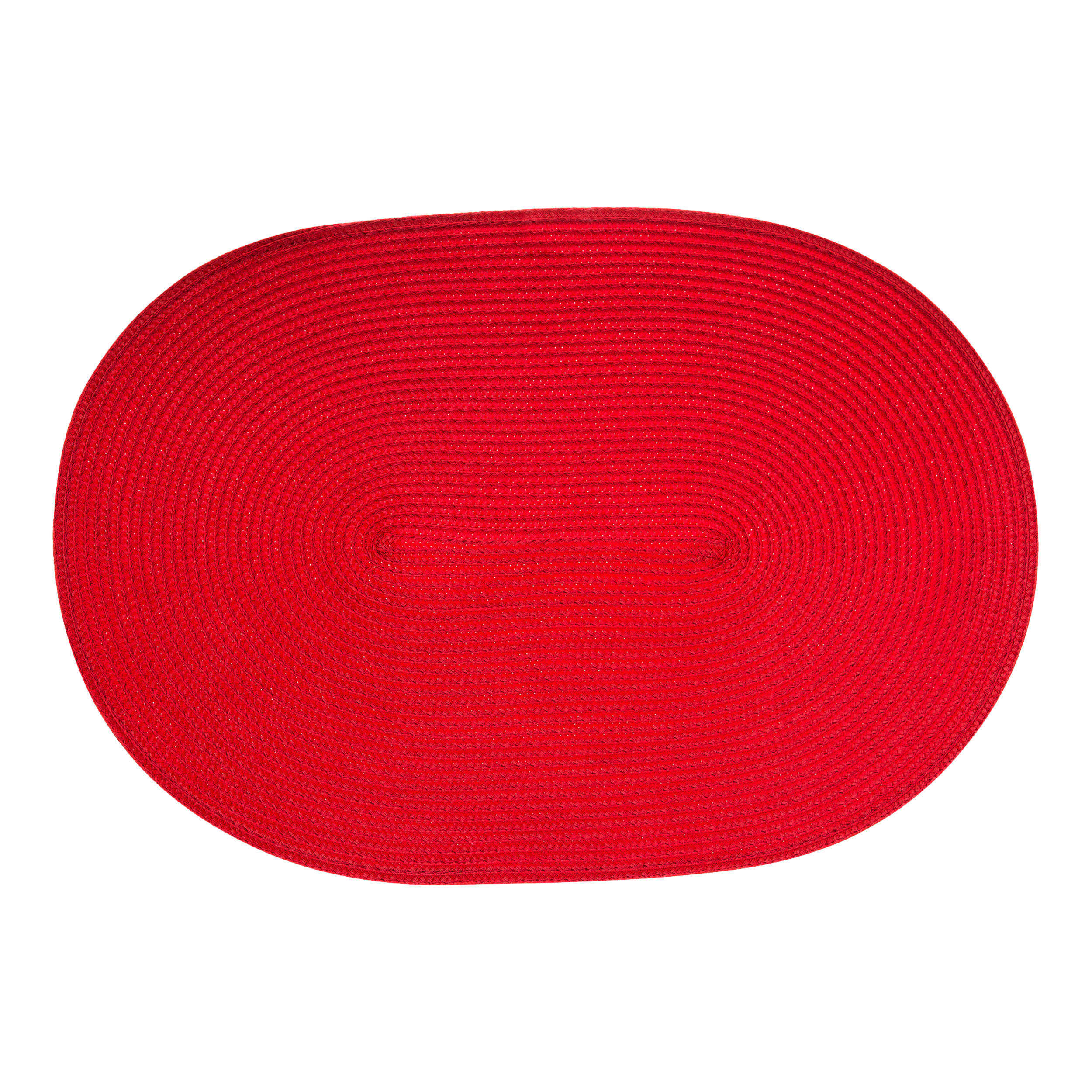 TISCHSET Oval, Kunstfaser, Kirsch, 45 x 31 cm - Rot, Kunststoff (46/33/1cm) - Continenta