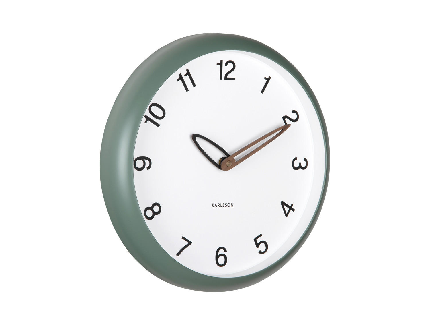 Karlsson Wanduhr Grün 30x30x4 cm
