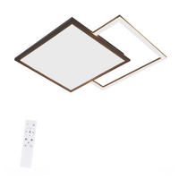 LED-DECKENLEUCHTE Carl 53/53/5 cm - Schwarz, Metall (53/53/5cm) - Nettlife