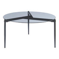 COUCHTISCH Ulökantaa 80/40 cm - Grau, Glas/Metall (40/40/80cm) - [en.casa]