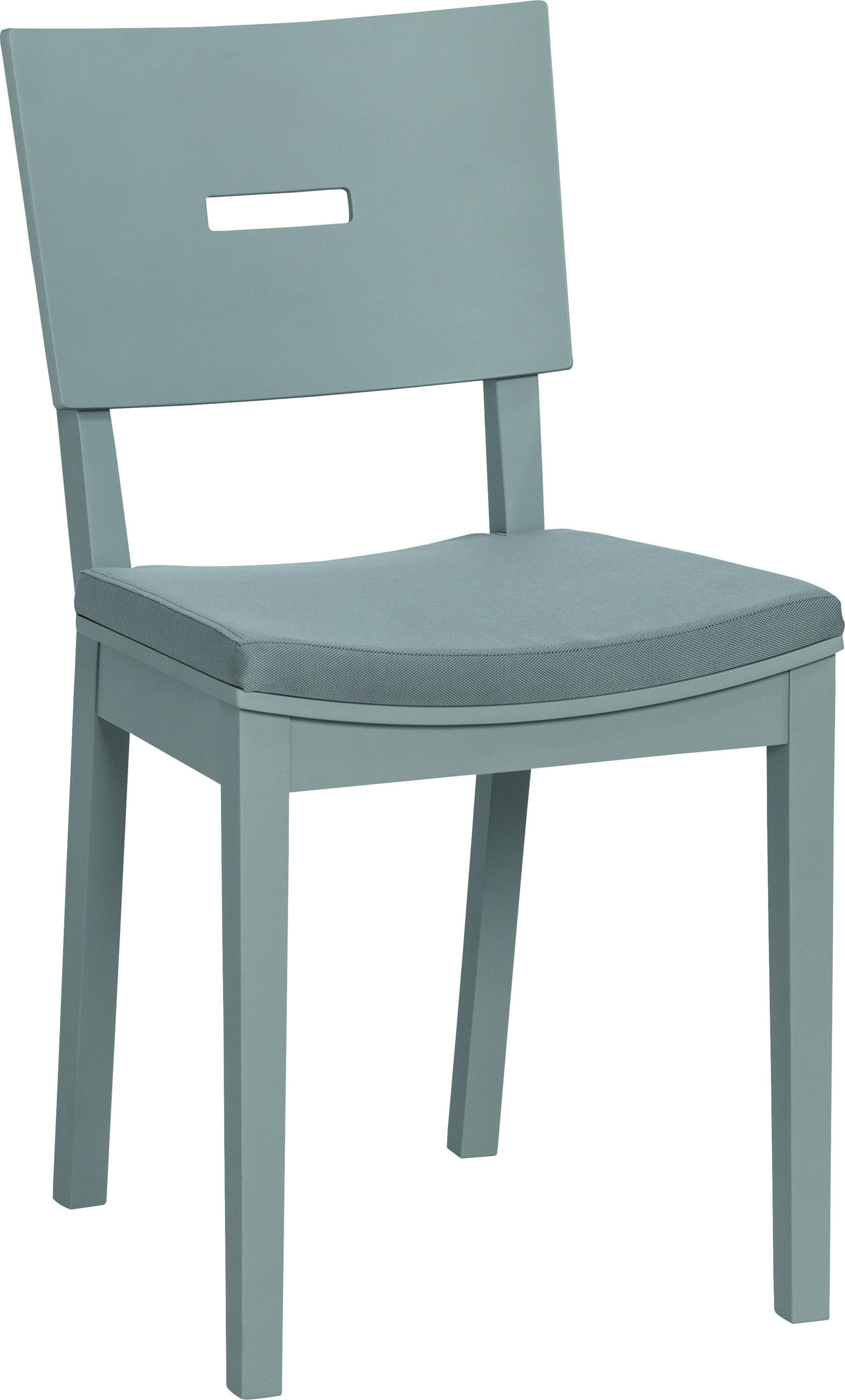 POLSTERSTUHL Eiche massiv - Grau, Holz (43/86/50cm) - Vox Möbel