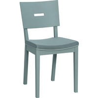 POLSTERSTUHL Eiche massiv - Grau, Holz (43/86/50cm) - Vox Möbel