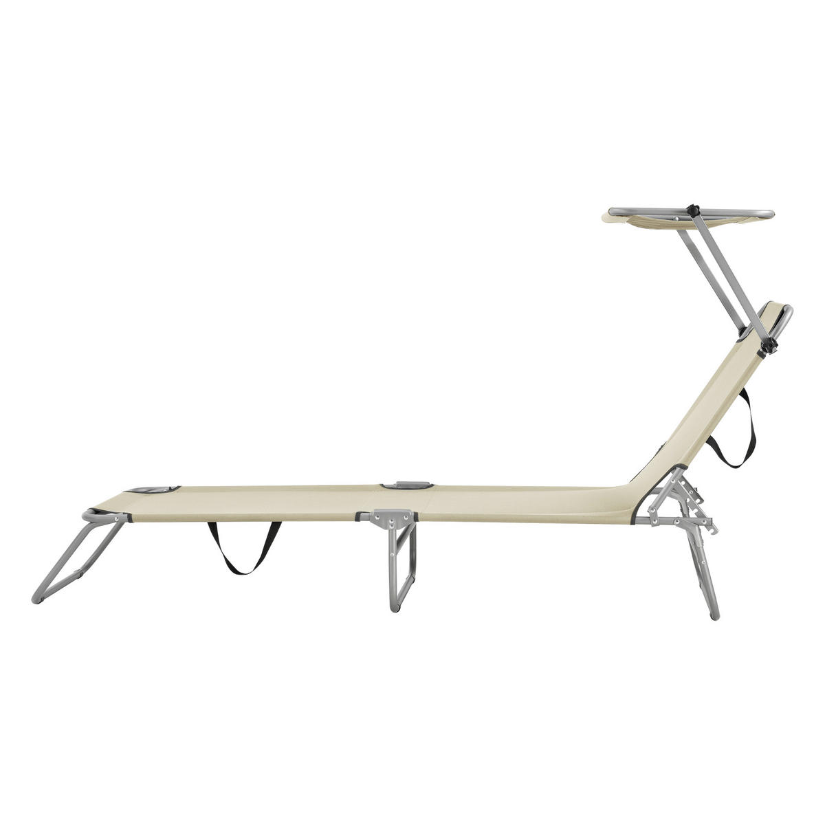 SONNENLIEGE-SET 2 TLG. Argozelo - Beige, Metall (186/24/55cm) - casa.pro