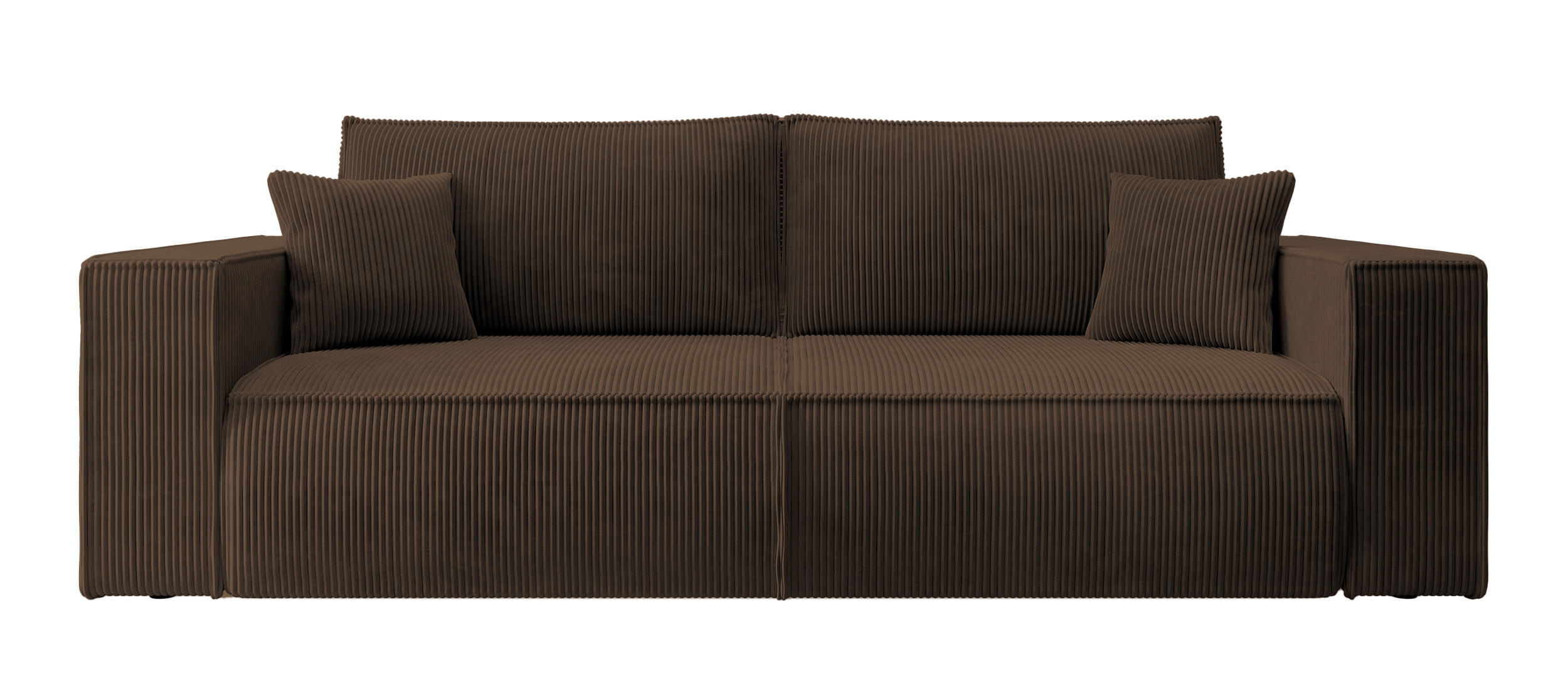SCHLAFSOFA Farese Braun Cordbezug - Schwarz/Braun, Kunststoff/Textil (257/85/102cm) - Selsey