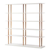 REGAL - Weiß, Holz (160/168/39cm) - home24