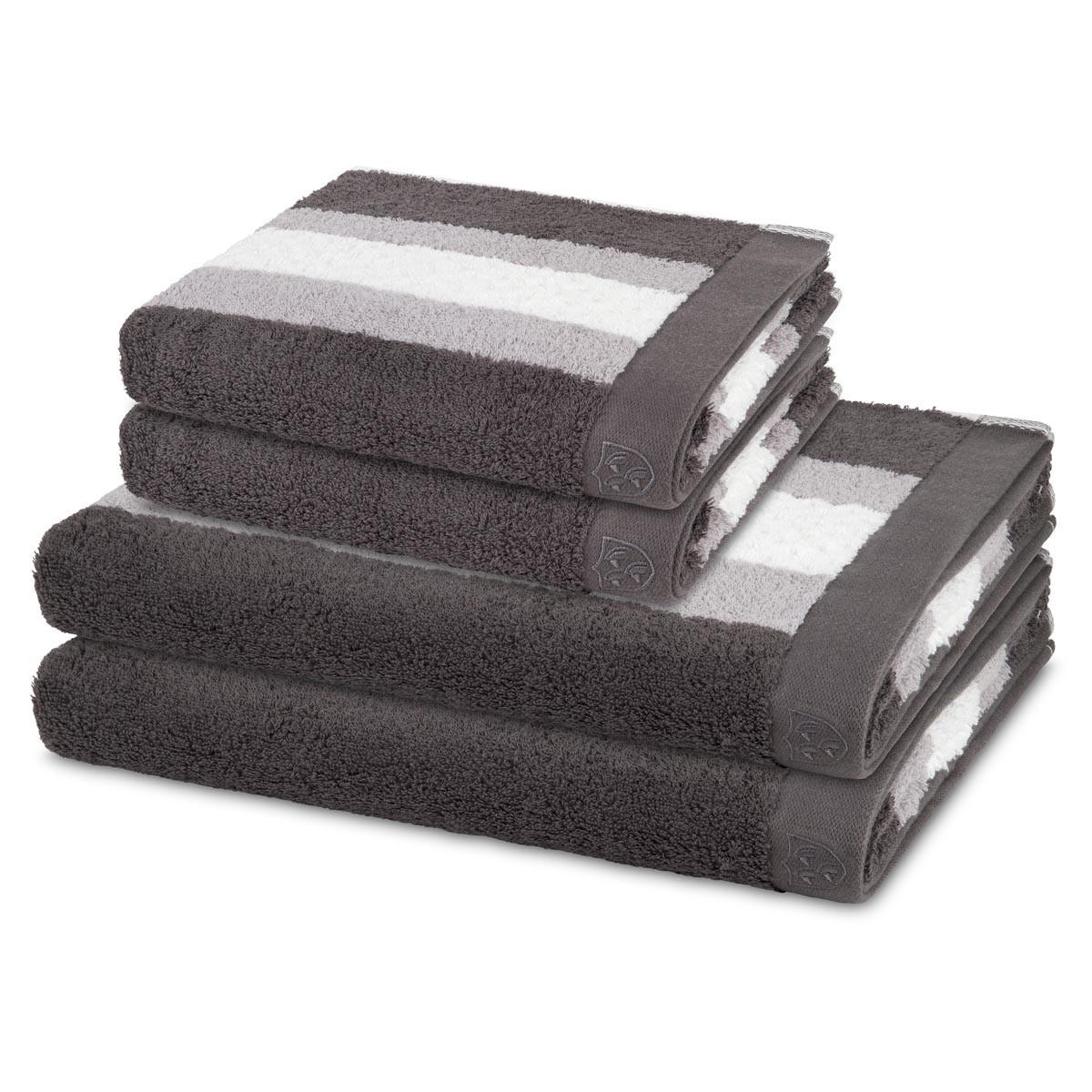FROTTIERSET Harmony 4-teilig - Dunkelgrau, Textil (50/100cm) - Ross