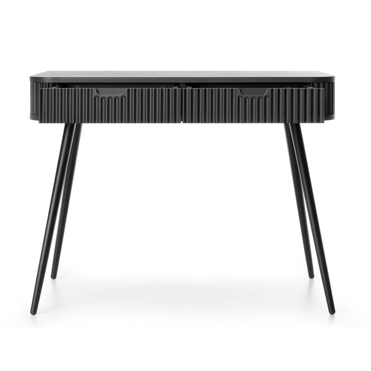 SCHMINKTISCH Zova Schwarz 110 cm - Schwarz, Holzwerkstoff/Metall (49/103/80cm) - Selsey