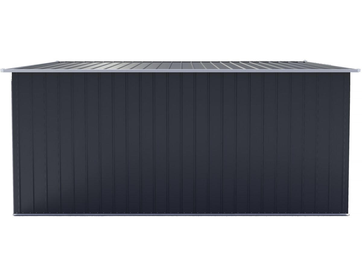 METALL-GARTENHAUS boston Grau - Grau, Metall (390/193/338cm) - Habitat Garten