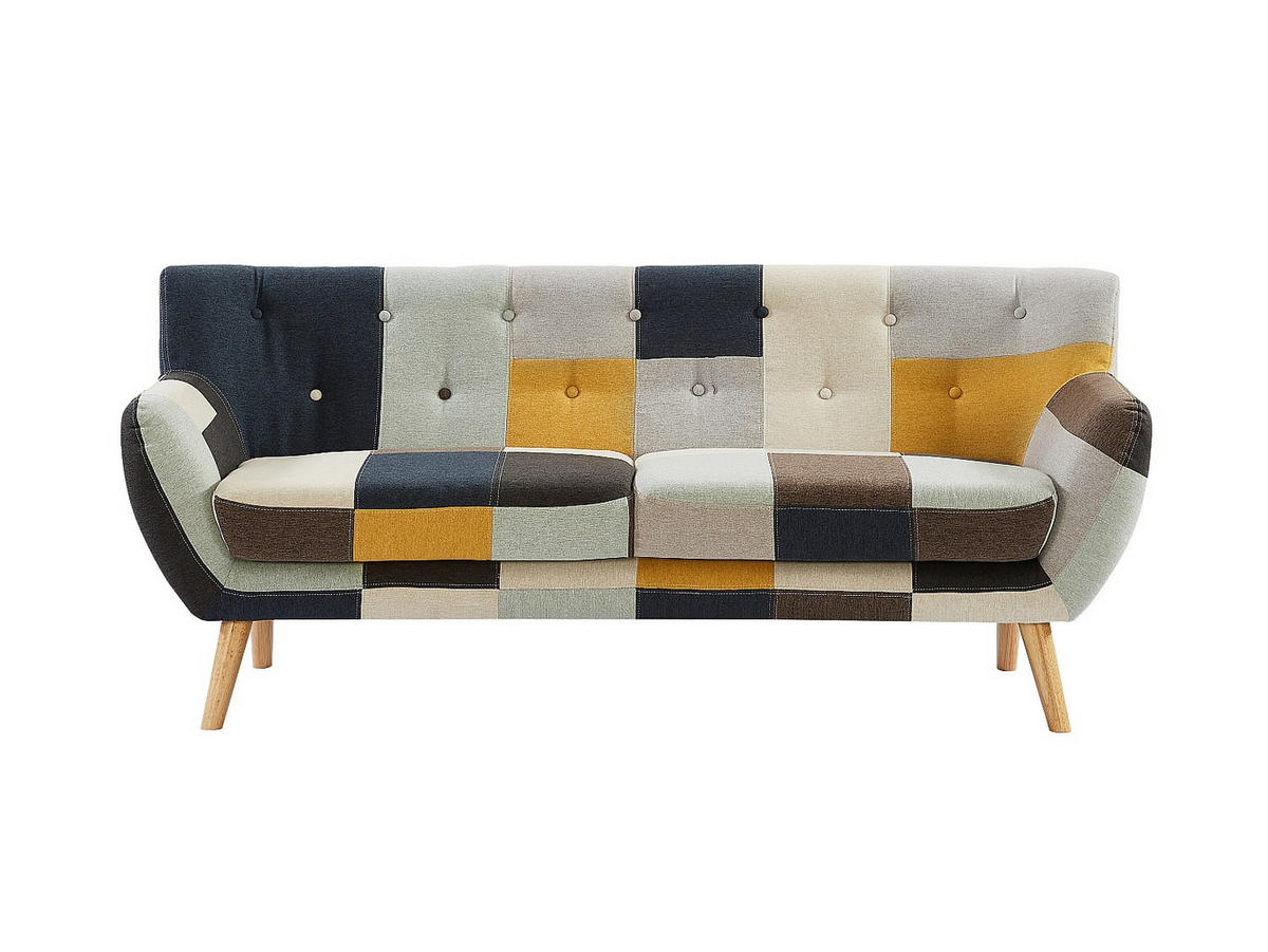 COUCHGARNITUR mit Sessel - 4 Personen - stoff - mehrfarbig Serti - Multicolor, Holz/Textil (188/81/80.5cm) - Vente-Unique
