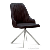 ESSZIMMERSTUHL drehbar (6er-Set) Davorka 52x91x60 Edelstahl/Espresso - Edelstahlfarben/Dunkelbraun, Kunststoff (60/91/52cm) - 58aufmkessel
