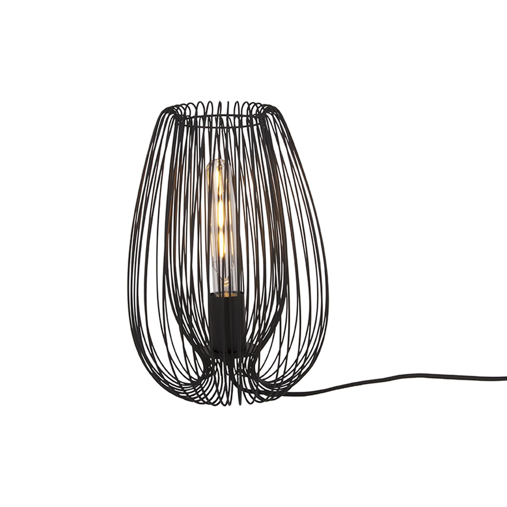Leitmotiv Tischlampe Schwarz 22x33x22 cm